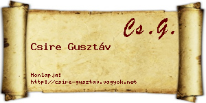 Csire Gusztáv névjegykártya